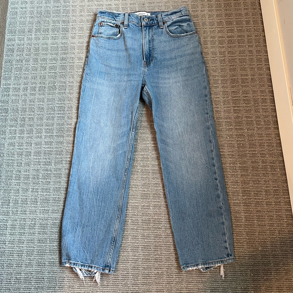 Abercrombie & Fitch “Ankle Straight Ultra High Rise” jeans